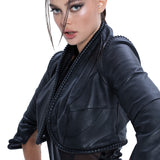 CEPH-421 Gewachstes Distressed Bustier Crop Top