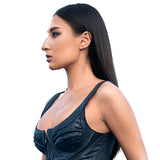 CEPH-421 Gewachstes Distressed Bustier Crop Top