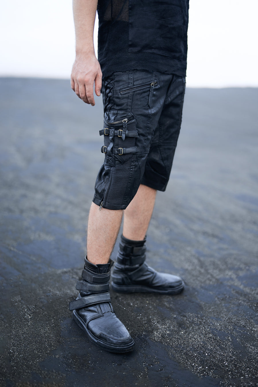 Men-Apparel-Bottoms-Track-Utility-3-4-Pants-Leather-Boots