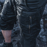 mens waxed textured tactical 3 4 shorts multi utility pockets