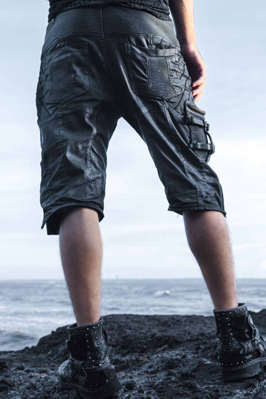 Men Cargo Shorts 3/4 Trousers Cotton Elastic Waist Loose Pants Multi  Pockets New | eBay