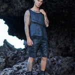 mens avant garde streetwear apparel tank top sleeveless tactical shorts boots