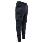 mens long utility cargo jogger pants drop crotch waxed side 3/4