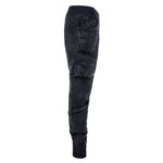 mens long utility cargo jogger pants drop crotch waxed right side