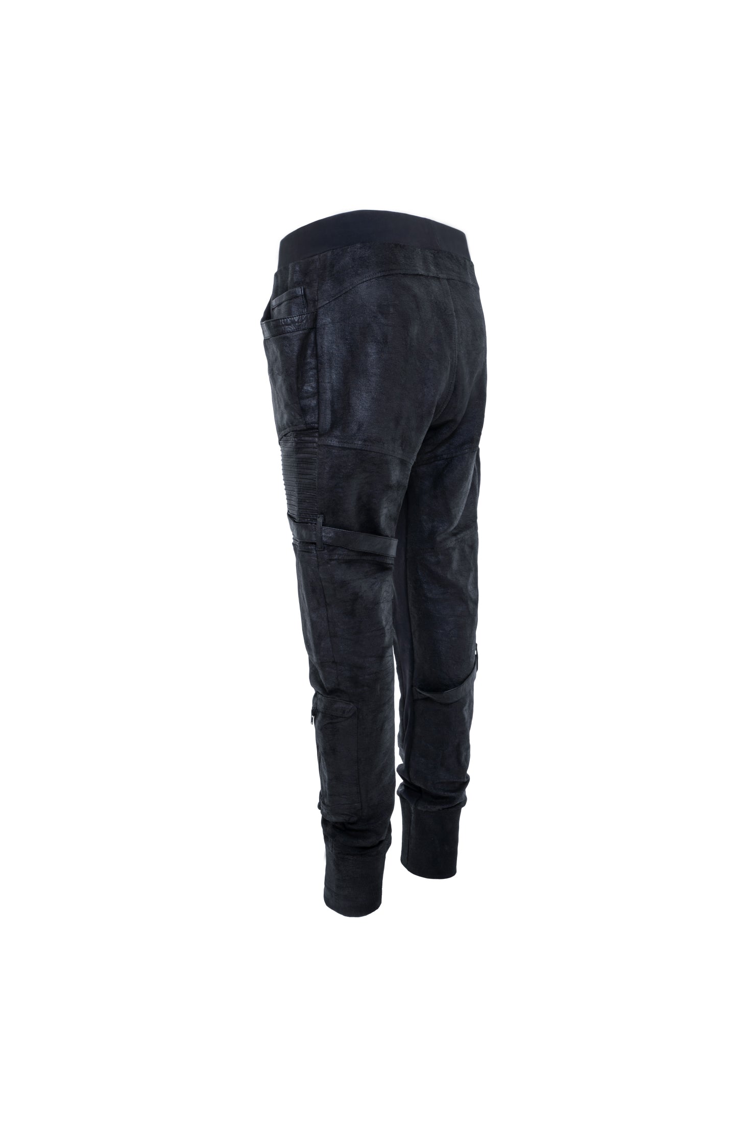 mens long utility cargo joggers drop crotch waxed 