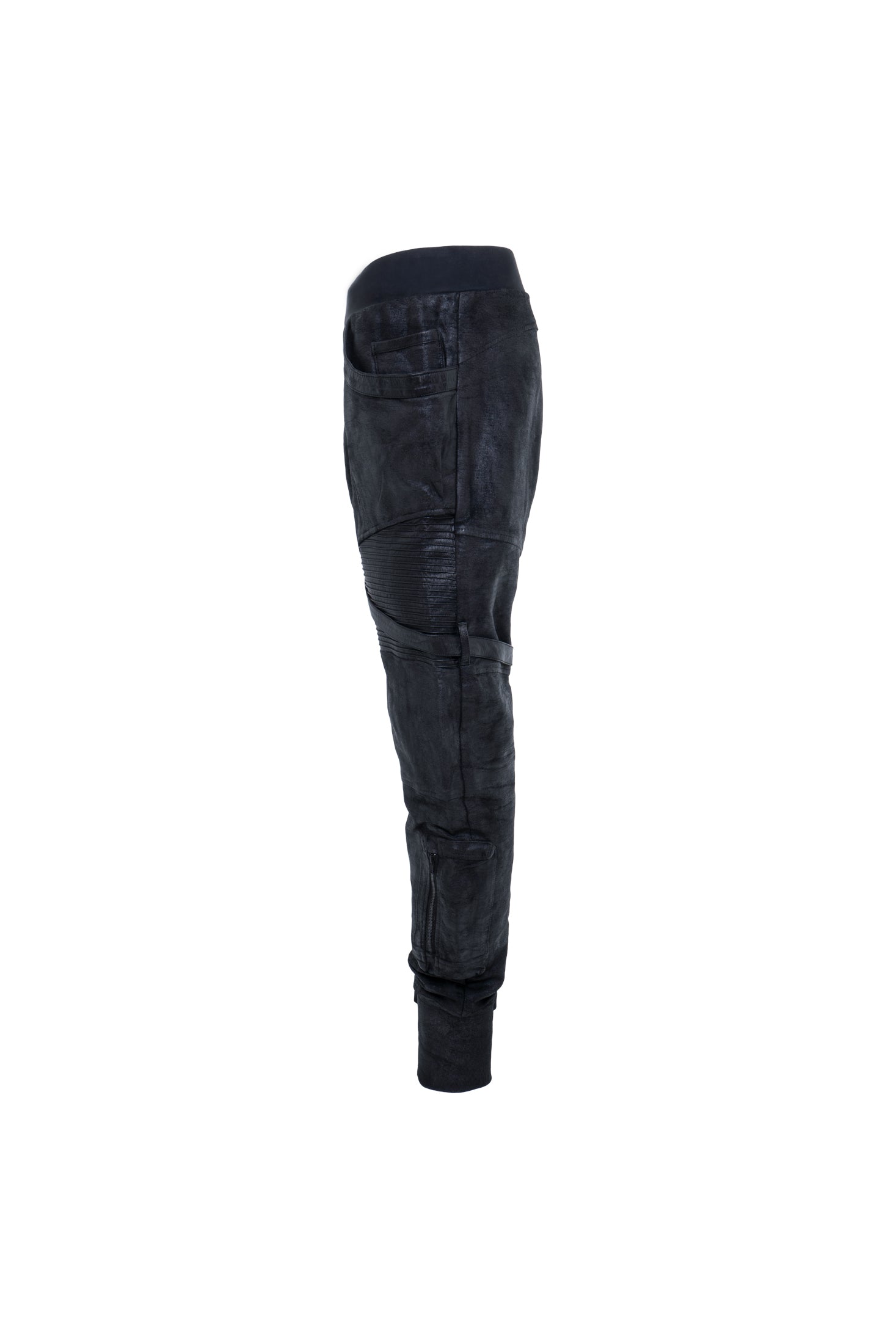 mens long tactical joggers drop crotch waxed multiple pockets