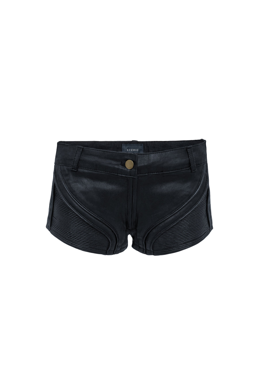 Minding My Business Ribbed Booty Shorts Black
